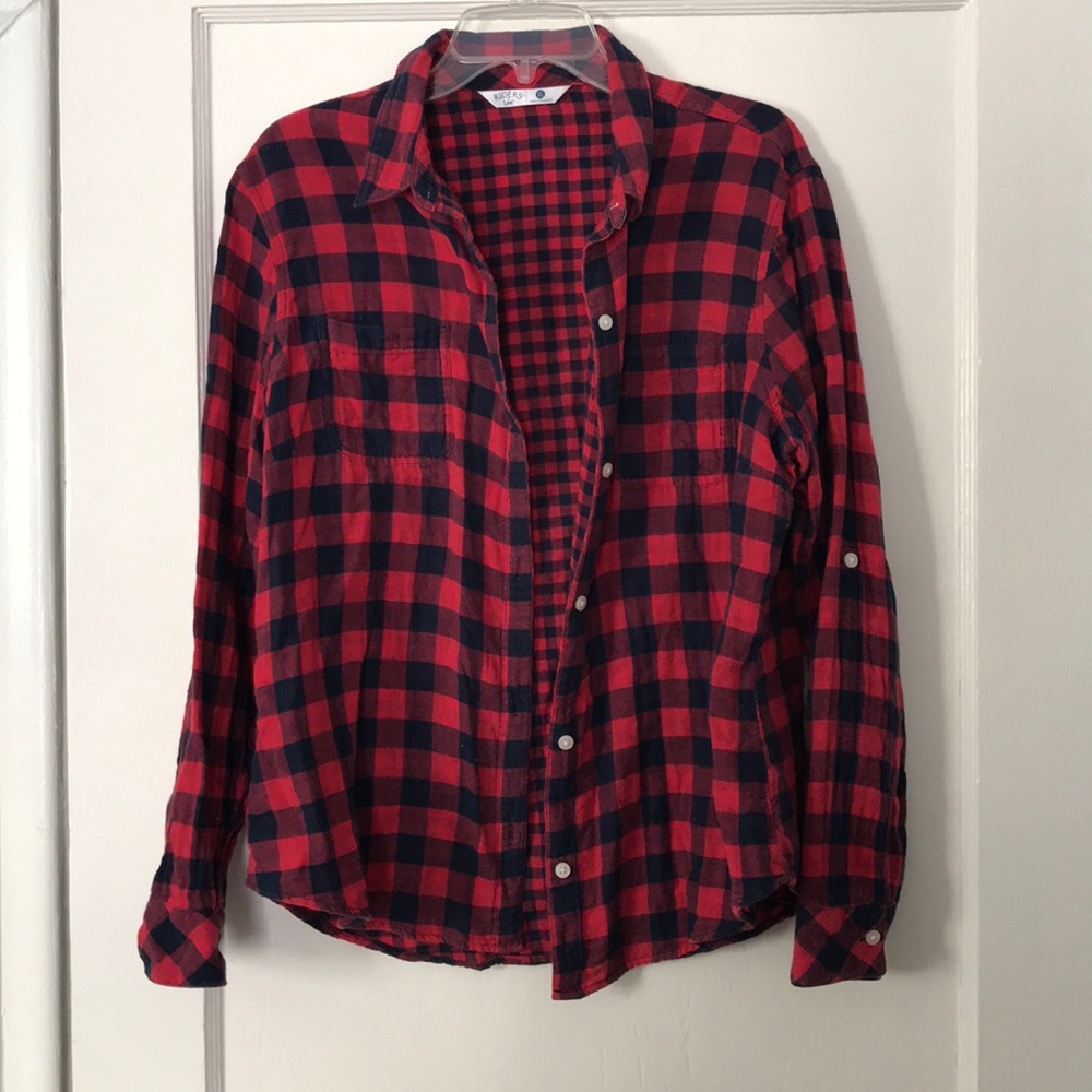 XL blue and red flannel